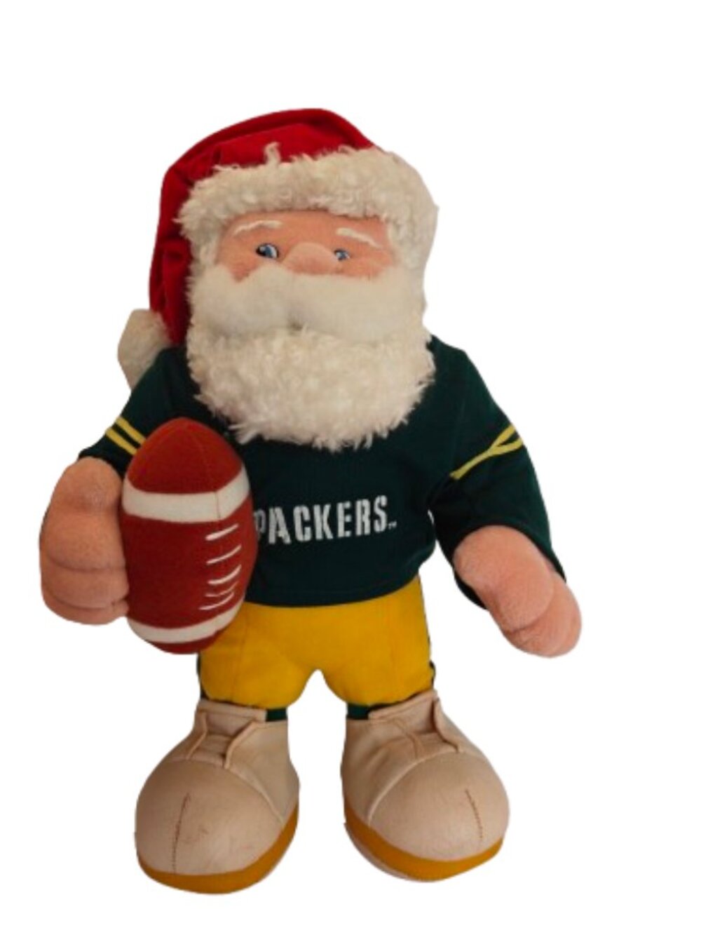 Vintage 1996 Green Bay Packers NFL Santa Claus Plush Stuffins 14" Christmas